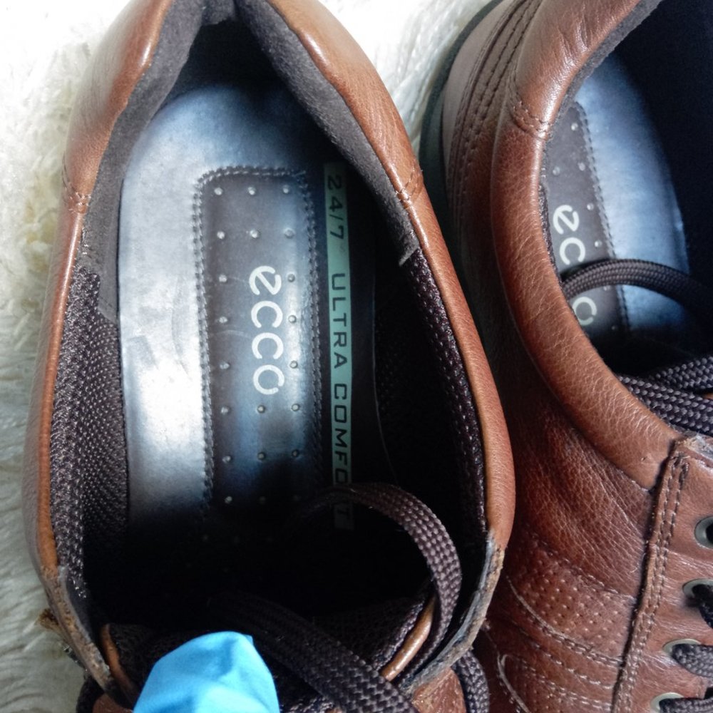 ECCO TECH, Men shoes, Brown leather , 9 US. - Picture 5 of 7